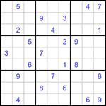 Судоку 9х9 #1221 средний