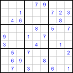 Судоку 9х9 #1225 средний