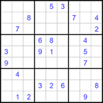Судоку 9х9 #1229 средний