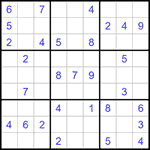 Судоку 9х9 #1171 трудный