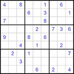 Судоку 9х9 #1172 трудный
