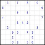 Судоку 9х9 #1173 трудный