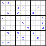 Судоку 9х9 #1174 трудный