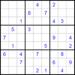 Судоку 9х9 #1175 трудный