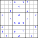 Судоку 9х9 #1176 трудный