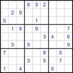 Судоку 9х9 #1181 трудный