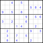 Судоку 9х9 #1182 трудный