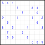 Судоку 9х9 #1183 трудный