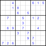 Судоку 9х9 #1184 трудный