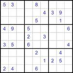 Судоку 9х9 #1185 трудный