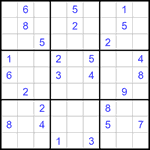 Судоку 9х9 #1188 трудный