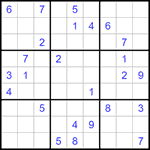 Судоку 9х9 #1189 трудный