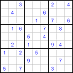 Судоку 9х9 #1191 трудный