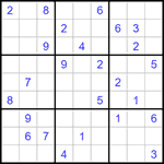 Судоку 9х9 #1194 трудный