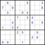 Судоку 9х9 #1195 трудный