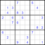 Судоку 9х9 #1199 трудный