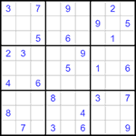 Судоку 9х9 #1202 трудный