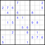 Судоку 9х9 #1205 трудный