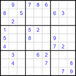 Судоку 9х9 #1206 трудный