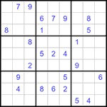 Судоку 9х9 #1207 трудный