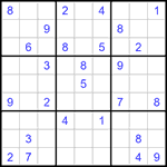 Судоку 9х9 #1209 трудный