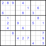 Судоку 9х9 #1210 трудный
