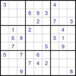 Судоку 9х9 #1211 трудный