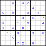 Судоку 9х9 #1212 трудный