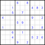 Судоку 9х9 #1214 трудный