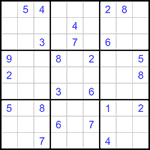 Судоку 9х9 #1215 трудный