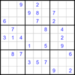 Судоку 9х9 #1216 трудный