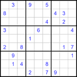 Судоку 9х9 #1217 трудный