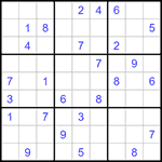 Судоку 9х9 #1219 трудный