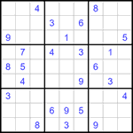 Судоку 9х9 #1220 трудный