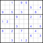 Судоку 9х9 #1221 трудный
