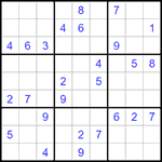 Судоку 9х9 #1223 трудный
