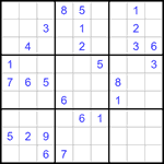 Судоку 9х9 #1224 трудный