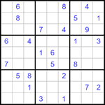 Судоку 9х9 #1225 трудный