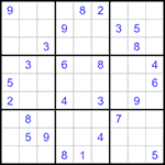 Судоку 9х9 #1226 трудный