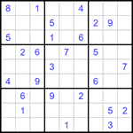 Судоку 9х9 #1228 трудный