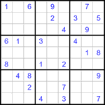 Судоку 9х9 #1229 трудный