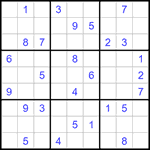 Судоку 9х9 #1170 очень трудный