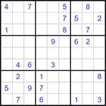 Судоку 9х9 #1171 очень трудный