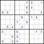 Судоку 9х9 #1179 очень трудный