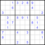 Судоку 9х9 #1180 очень трудный