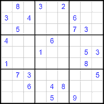 Судоку 9х9 #1181 очень трудный