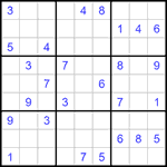 Судоку 9х9 #1182 очень трудный