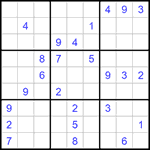 Судоку 9х9 #1190 очень трудный