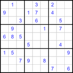 Судоку 9х9 #1191 очень трудный