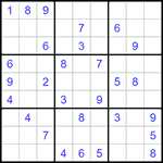 Судоку 9х9 #1192 очень трудный